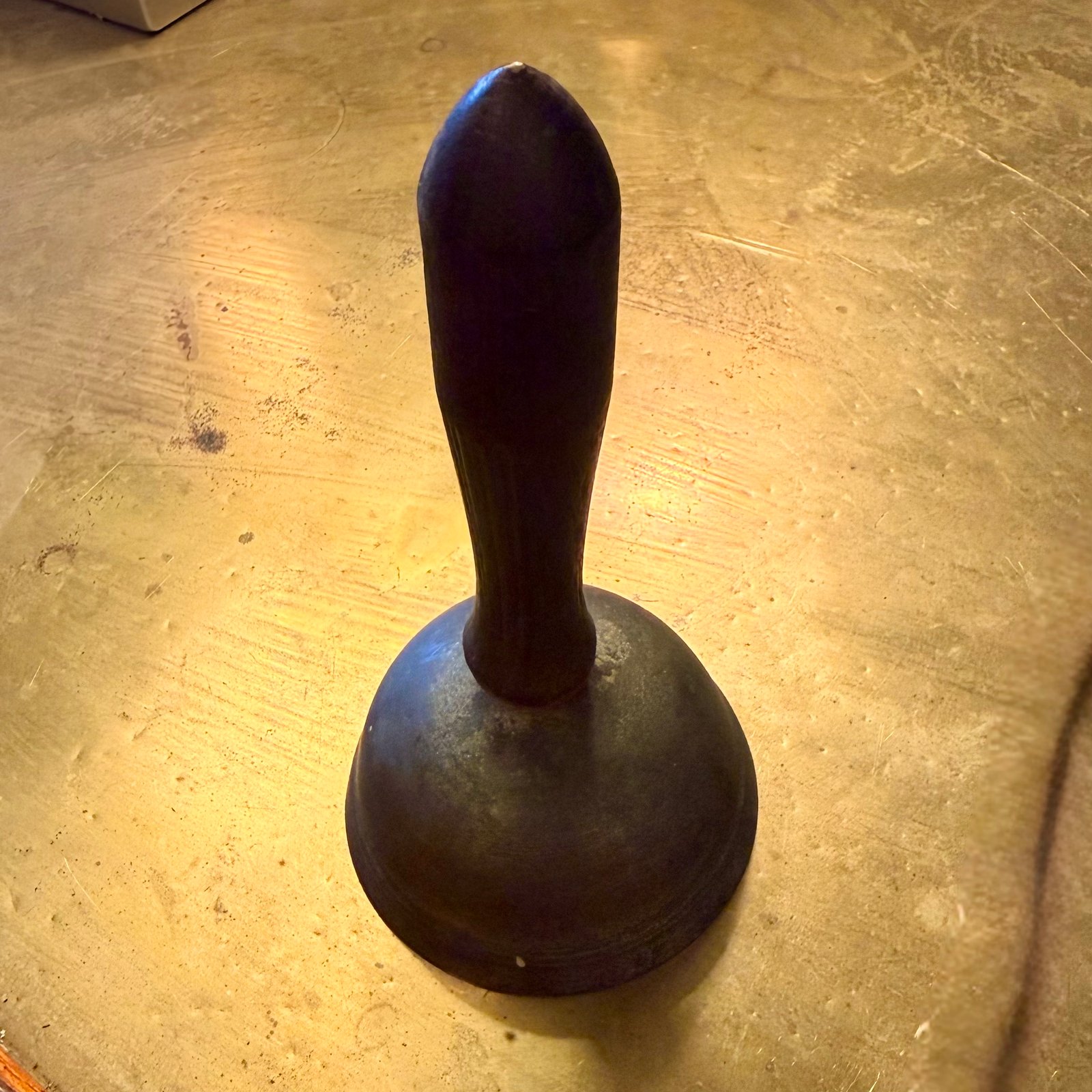 Authentic antique brass schoolhouse hand bell