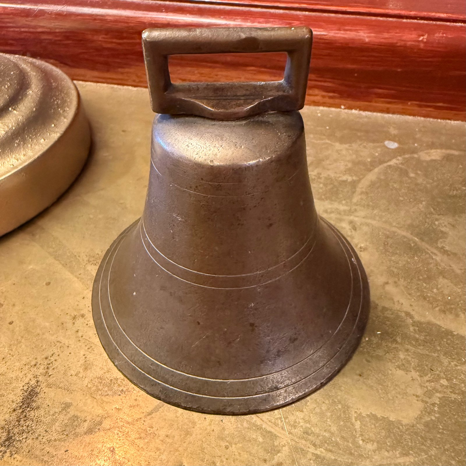 Antique cast brass livestock bell
